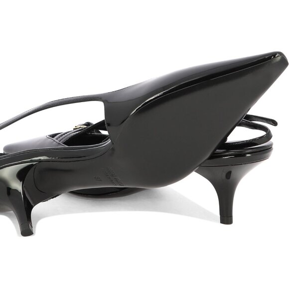 Miu Miu Patent Leather Slingback Pumps With Buckles 55Mm IT 39 Women - Picture 5 of 5